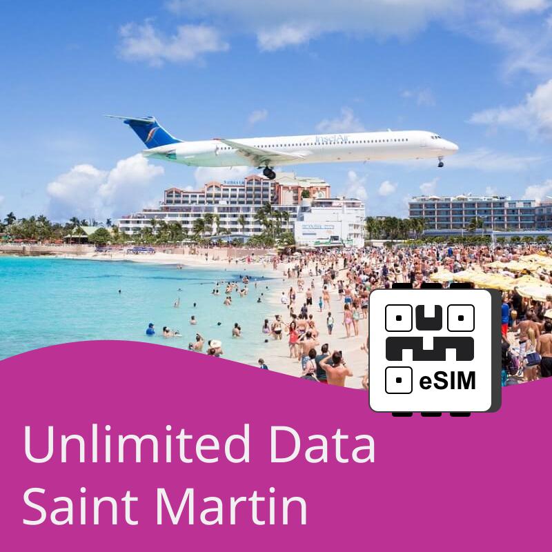 eSIM Saint Martin from $7.98 with Unlimited Data